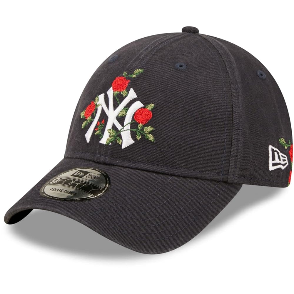 New Era 9Forty Strapback Cap - Flower New York Yankees Navy